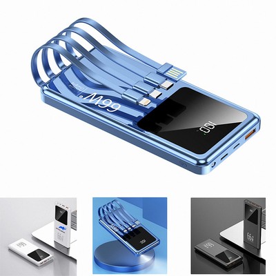 66W Super Fast Charge With Cable Charging Bank 30000 mAh