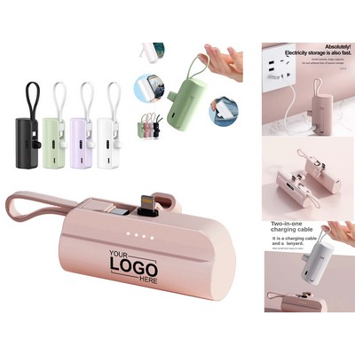 Compact Portable Capsule Mini Portable Power Bank 5000mah