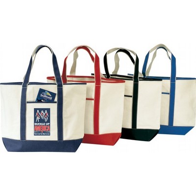 Deluxe Canvas Tote Bag with Contrasting Trim