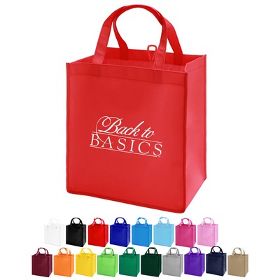 Non-Woven Value Grocery Tote with Hanging Loop