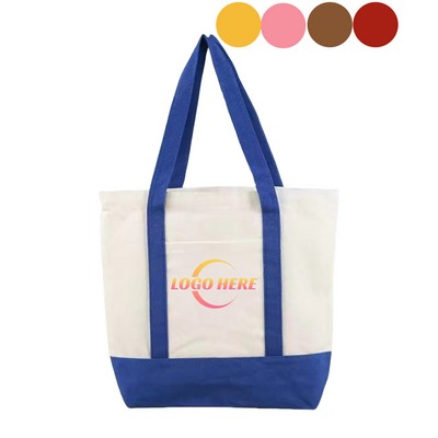 Classic Cotton Canvas Zippered Boat Tote