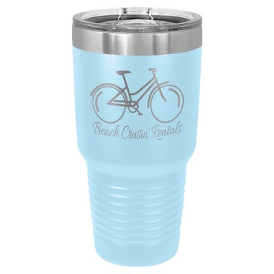 Polar Camel 30 oz. Light Blue Ringneck Tumbler with Slider Lid