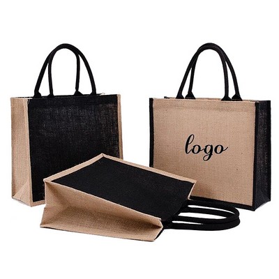 Linen Covered Three-Dimensional Tote Bag