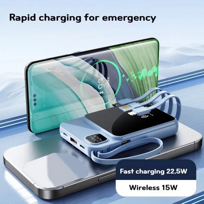 PD 22.5W Magnetic Slim Wireless Charger Powerbank 10000mah