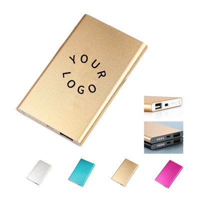5000 mAh Ultra Slim Aluminum Portable Power Bank