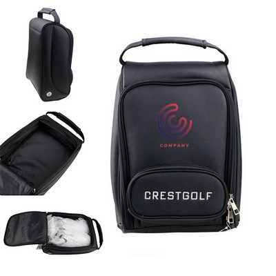 PU Leather Travel Golf Shoes Bag
