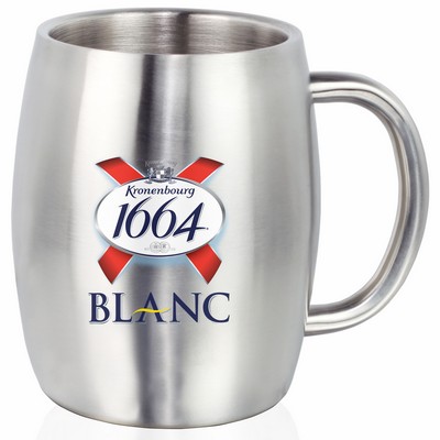 14 oz Stainless Steel Double Wall Mugs with Handles