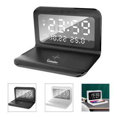 3" 1 Wireless Charging Station with Digital Alarm Clock