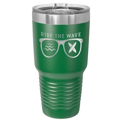 Polar Camel 30 oz. Green Insulated Ringneck Tumbler with Slider Lid