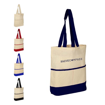 Color Accent Tote w/Pocket